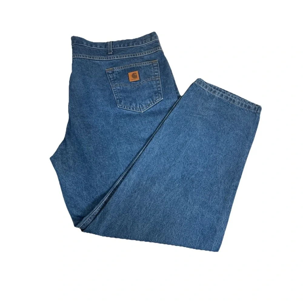 Carhartt B17 Relaxed Fit Denim Jeans Mens 48x32 Blue Medium Wash Vintage EUC